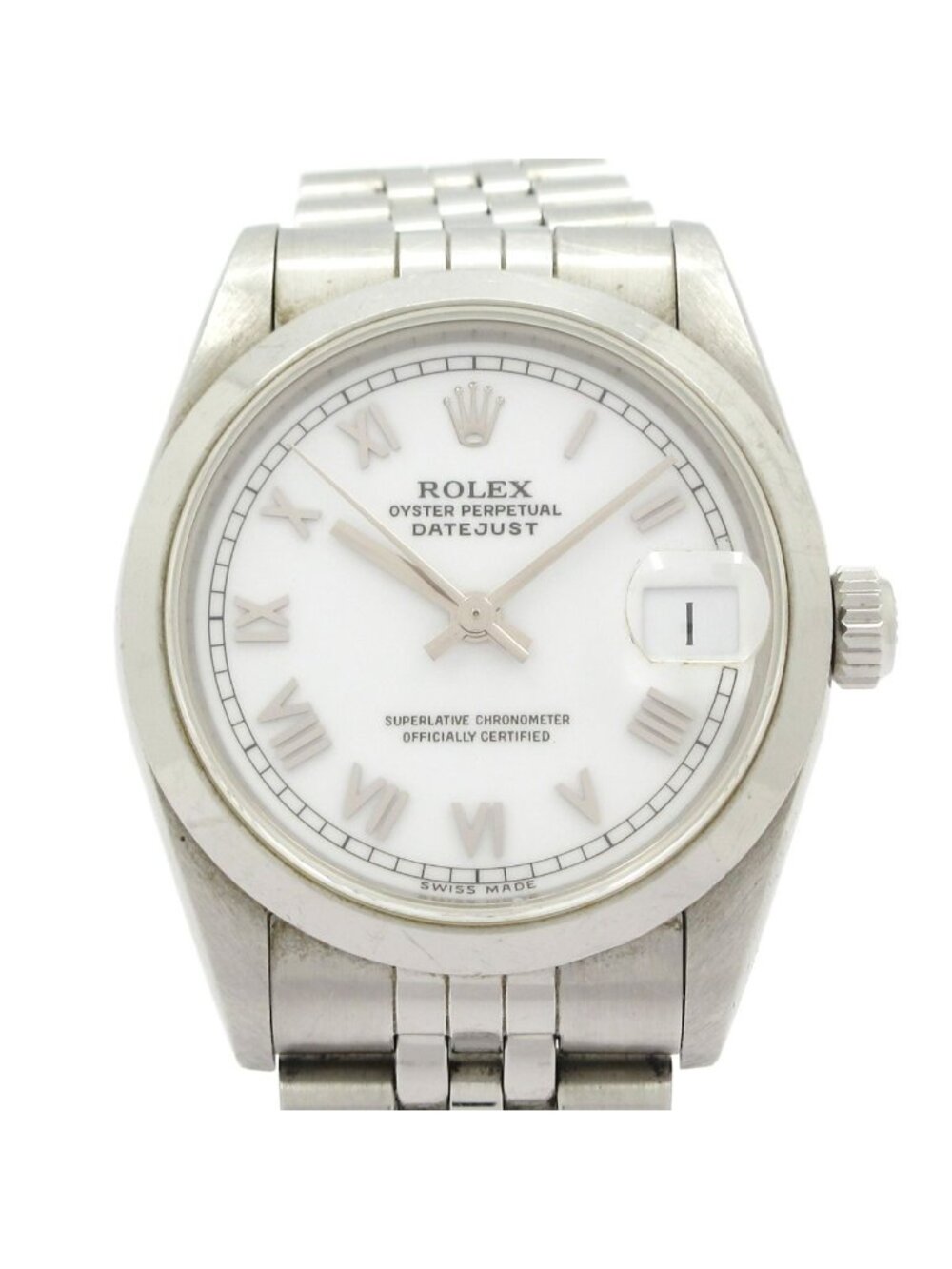 Rolex Watch Datejust Boys SS 19 Frames Remaining 4 Required OH White